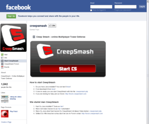 creepsmash.de: Incompatible Browser | Facebook
 Facebook is a social utility that connects people with friends and others who work, study and live around them. People use Facebook to keep up with friends, upload an unlimited number of photos, post links and videos, and learn more about the people they meet.