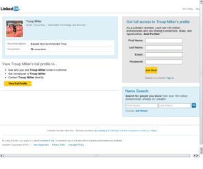 millertechnologyconsulting.com: Troup Miller  | LinkedIn
View Troup Miller's professional profile on LinkedIn.  LinkedIn is the world's largest business network, helping professionals like Troup Miller discover inside connections to recommended job candidates, industry experts, and business partners.