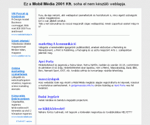 elindulok.hu: elindulok.hu - a Mobil Média 2001 Kft. soha el nem készülő weblapja
a Mobil Média 2001 Kft. soha el nem készülő weboldal