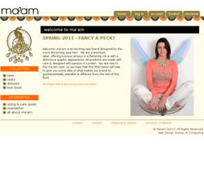 maam-online.com: Ma'am - Women's Clothing
Ma'am - Clothing. Vest's, T-Shirts and Dresses.