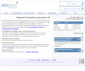 asultd.com: Payment Protection Insurance UK | Repayment Protection ASU Direct
Insured at Lloyd's of London, ASU Directs payment protection insurance can protect repayments on mortgages, loans & other regular financial commitments.