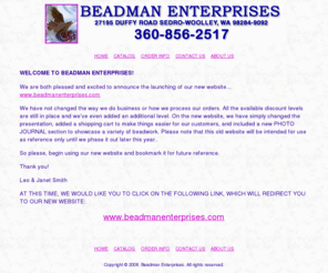 beadmanent.com: Beadman Enterprises: Beads, cameos, findings, and supplies.

Beadman Enterprises carries a wide variety of both new and old beads, cabs, cameos, findings and supplies.
