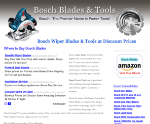 boschblades.com: Bosch  Blades at Discount Prices
Bosch Saw Blades & Bosch Power Tools at Discount Prices! - Bosch Hand Saw Blades, Bosch Diamond Saw Blades, Bosch Reciprocating Saw Blades, Bosch Circular Saw Blades, Bosch Jig Saw Blades and Bosch Hacksaw Blades for Discount Prices!