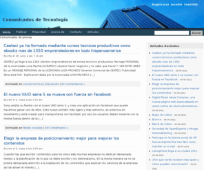 comunicatecno.com: Comunicados de prensa Tecnología | Notas de prensa de tecnología | Comunicados de prensa tecnológicos | Notas de prensa tecnológicas
Comunicados de prensa sobre tecnología
