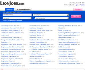 lionjobs.com: LionJobs.com Indonesia - Jobs in Indonesia, Jakarta, Surabaya, Bandung, Medan, Palembang, Tangerang, lowongan kerja
Search thousands of Jobs (lowongan kerja) in Indonesia at LionJobs.com. Find new employment in Indonesia, Jakarta, Surabaya, Medan and Asia. Employers, advertise jobs and find resumes here.