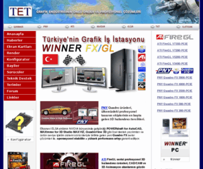 tet.com.tr: TET Ltd * The Graphics Professionals
1996'dan beri Türkiye elektronik ve bilişim piyasalarına da hizmet veren TET, Istanbul merkezli bir mühendislik ve pazarlama firmasıdır. Türkiye IT piyasasında prestijli ve popüler bir konumda olan TET, profesyonel tasarım ve 3 boyutlu animasyon alanlarına yönelik özel hardware çözümleri ile her zaman öncü konumda olmayı ve konularının önder firmaları ile işbirliğinde bulunmayı temel strateji olarak belirlemiştir. Müşteri ve partner memnuniyetini hep ön planda tutan TET, birikimli ve dinamik kadrosu ile olduğu gibi, ilkeli ve özgür firma kültürü ile de, Türkiye bilişim sektörünün referans kuruluşlarından biridir.