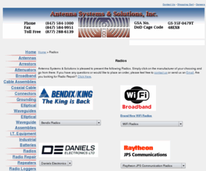 communicationbatteries.com: Radios ~ Antenna Systems & Solutions
Antenna Systems offers cellular repeaters, two way radio repeaters, base station radios, land mobile radios, laser radios, and repeaters from Bendix King, Daniels Electronics, Interad, Light Pointe Laser Radios, Raytheon JPS Communications Radios, Patriot Ritron Radios, and RELM radio, and microwave radio solutions.