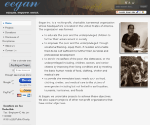 eegan.org: Eegan Inc.
Eegan is a not-for-profit 501(c)(3) Public Charity in the USA