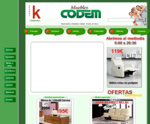 mueblescodem.es: Muebles Codem-Principal
Venta de muebles, electrodomésticos e iluminación en Torrevieja, Alicante.