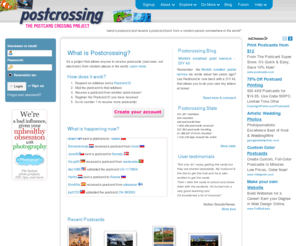 postcrossing.com: Postcards connecting the world
A postcards exchange project that invites everyone to send and receive postcards from random places in the world. For free!
