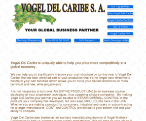 vogel-caribe.com: Vogel Del Caribe
Vogel Caribe - specializes in contract packaging, contract assembly,kitting, QC, Logistics