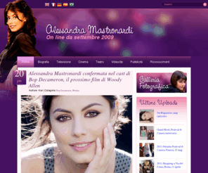 alemastronardi.com: Alessandra Mastronardi - Fan Club
Sito non ufficiale totalmente dedicato alla brava attrice italiana Alessandra Mastronardi. Ci sono molte foto, video, scans e tutte le news della star della serie tv I Cesaroni e Romanzo Criminale