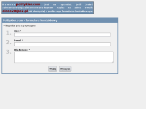 politykier.com: Politykier.com - domena na sprzedaż
Politykier.com - domena na sprzedaż