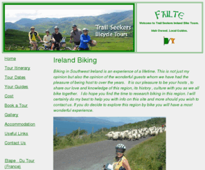trail-seekers.com: Cycling Vacations and Holidays in Ireland - Trail Seekers
Cycling Ireland: 6 day bike tour / Southwest Ireland. Accommodation in finest hotels and Country Manors.