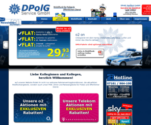 dpolg-service.de: DPolG Service GmbH - Ihr Mobilfunkanbieter für Polizei und den Öffentlichen Dienst
Die DPolG Service GmbH ist Ihr Anbieter für Mobilfunkverträge im Öffentlichen Dienst