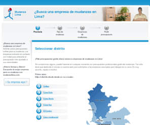 mudanzalima.com: mudanzalima.com - Lima | Pida presupuestos para servicios de mudanzas en Lima. Ahorre. | Lima |
mudanzalima.com Lima Lima / Callao Compare presupuestos de empresas de mudanzas en Lima. Servicios de mudanza baratos. Ahorre tiempo y dinero.