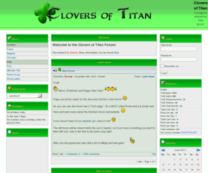 shinclovers.com: Clovers of Titan • Portal
