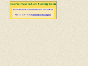 sourcedecode.com: Source Decoder
Source Code Analyzer
