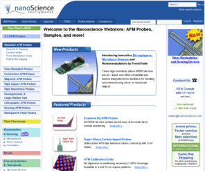 spmstore.com: Welcome to the Nanoscience Webstore: AFM Probes, Samples, and more! - Nanoscience Instruments
We offer AFM probes, tips, cantilevers, consumables and related SPM accessories.