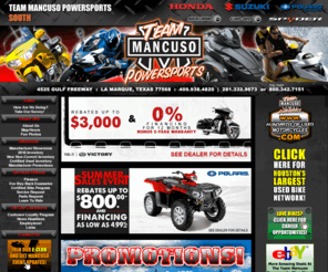 tmpsouth.com: Houston, Texas. New & Used Motorcycle, ATV, Utility-Vehicle, Watercrafts & Scooters - Honda, Suzuki, Sea-Doo & Can-Am.
Best deals on new & used Honda, Suzuki, SeaDoo and CanAm motorcycles, ATVs, Scooters, UTVs, Watercrafts, . Sales, Repairs, Maintenance, Service, Parts & Accessories.