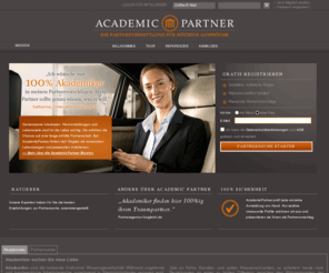 akademik-partner.com: Partnersuche mit AcademicPartner
Partnersuche mit AcademicPartner basiert auf wissenschaftlichen Methoden aus Psychologie und Soziologie. Lernen Sie 100% Akademiker mit Niveau kennen.