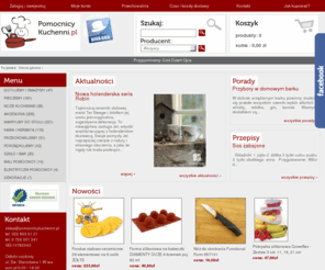 pomocnicykuchenni.com: Pomocnicy Kuchenni : Sklep internetowy - Akcesoria kuchenne i naczynia na stół
Pomocnicy Kuchenni.pl to sklep internetowy posiadający produkty pomocne w twojej kuchni: akcesoria barowe, PRACTIC,  GALD, szkło, szklane, serwisy obiadowe, zaparzacz, grill, silikon, SILIKOMART, GUARDINI, metalowe, deska, TER STEEGE , MASTERCOOK, do krojenia, pojemniki, zastawa, czajnik, noże