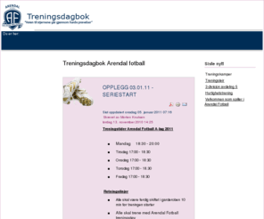 tybakken.com: Treningsdagbok Arendal fotball
Joomla! - dynamisk portalmotor og publiseringssystem