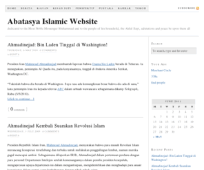 abatasya.net: Abatasya Islamic Website
Abatasya Islamic Website is dedicated to the Most Noble Messenger Muhammad and to the people of his household, the Ahlul Bayt, salutations and peace be upon them all.