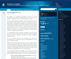 escrituradigital.net: Escritura Digital
Un blog sobre comunicaciÃ³n, semiÃ³tica y lenguajes.