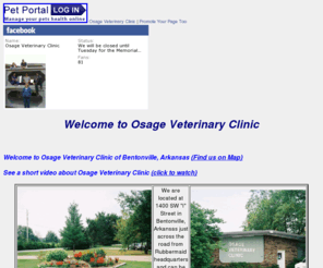 osagevet.com: 
Health care and information for your pet's health; a neighborhood clinic.