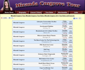 greysonchancetour.com: Miranda Cosgrove Tour, Miranda Cosgrove Tour Dates, Concerts
Get Miranda Cosgrove tour dates, Miranda Cosgrove 2011 tour schedule, concert tickets and Miranda Cosgrove concert schedule.