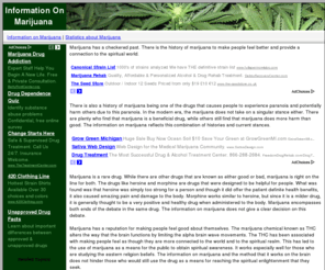 informationonmarijuana.com: Information on Marijuana - Facts, Stats on Weed
Information on marijuana consumption.  Facts about smoking versus eating this green herb.