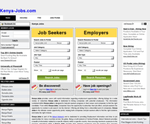 kenya-jobs.com: Kenya Jobs
Kenya Jobs - Search Jobs or Resumes. Employers post jobs for free. Post free resume on kenya-jobs.com