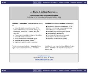 mariovaldez.net: Mario Alberto Valdez-Ramírez.
Mario A. Valdez-Ramirez, Development, editing and consulting for the biomedical and computer science fields.