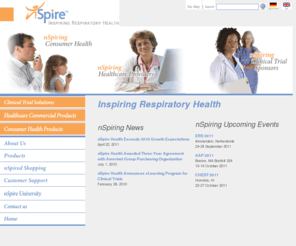 nspirehealth.com: nSpire Health, Inc. [Home Page]  - Respiratory Products
nSpire Health develops and manufactures respiratory care products and provides related services. Focused on cardiopulmonary diagnostics, respiratory core lab services, and disease management solutions. 