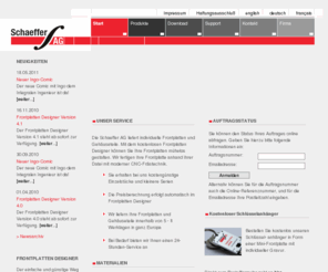 alu-print.com: Home - Schaeffer AG - Frontplatten, Front Panels, Faces Avant
