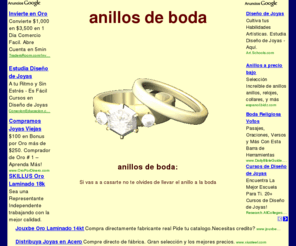 anillosdeboda.net: anillos de boda: anillos de boda de oro, anillos de boda con diamantes
Fabricantes de anillos de boda, distribuidores de anillos de boda y comercios al por menor de anillos de boda - Si vas a casarte no te olvides de llevar uno