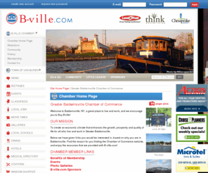 baldwinsvillechamber.com: Greater Baldwinsville Chamber of Commerce | B-Ville.com
Page Order: 0Link Title: Chamber Homepage Welcome to Baldwinsville, NY, a great place to live and work, and we encourage you to Buy B'ville! Our Mission To create an economic climate that enhances the growth, prosperity and quality of