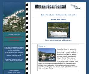 nissakiboatrental.com: Nissaki Boat Rental. Boat hire in Nissaki, Corfu, Greece
Self drive boats for hire. Based in Nissaki harbour, Corfu.