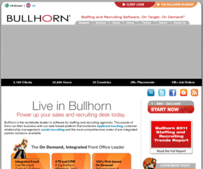 bullhorn.com: Recruiting Software & Staffing Software On Demand - Bullhorn
#1 On-Demand Recruiting Software & Staffing Software by Bullhorn. Generate, source and fill job orders in real-time, anytime and anyplace with our staffing agency software and CRM.