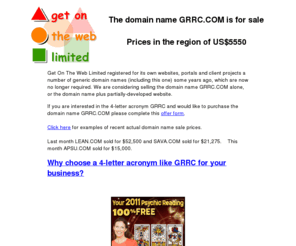 grrc.com: The domain name GRRC.COM.
GRRC.COM is available for sale.