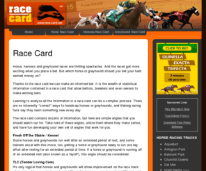 race-card.net: Race Card
Thanks to the race card we can make an informed bet. Learn how to use a horse race card at Race-Card.net.