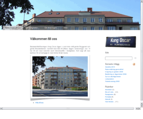 kungoscar.net: Välkommen till oss på Brf Kung Oscar
Bostadsrättsföreningen Kung Oscar i Lund.
