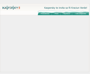 moskraciunverde.ro: mosKraciunVerde.ro === Kaspersky te invita sa fii Kraciun Verde: personalizeaza un Mos Kraciun si poti castiga unul din cele 111 premii puse in joc de Kaspersky

