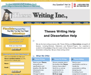 theseswriting.com: Write Theses by Professional Theses Writing Experts Phd and Doctoral Degree Holders
Thesis Writing and Rewriting Services, having panel of phd and doctoral degree holders experts in writing theses and dissertations, contact and order to write your theses