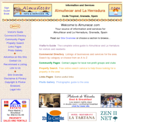 xn--almuecar-g3a.com: Almunecar and La Herradura - information and services
Useful  information and services for visitors and residents of Almuñecar and La Herradura, including visitor's guide, commercial directory, property search service, links and more.