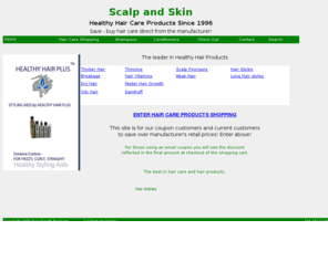 scalpandskin.com: Hair Care Products
Natural hair care products and anti aging hair products.