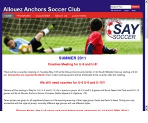 allouezanchors.org: Allouez Anchors Soccer Club
Recreational youth soccer for the Village of Allouez in Green Bay, Wisconsin