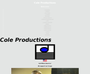 colepros.com: Cole Productions
Cole Productions is a small town talent agency located in Lynden, Washington. We specialize in music lessons, website development, artist management and community support. Thank you for visiting!