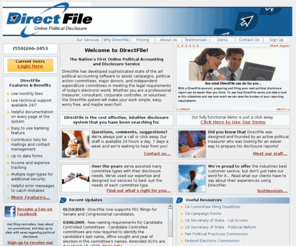 directfile.org: DirectFile - Online Political Accounting and Disclosure
DirectFile, the Nation's First and most Respected Online Political Accounting and Disclosure Service